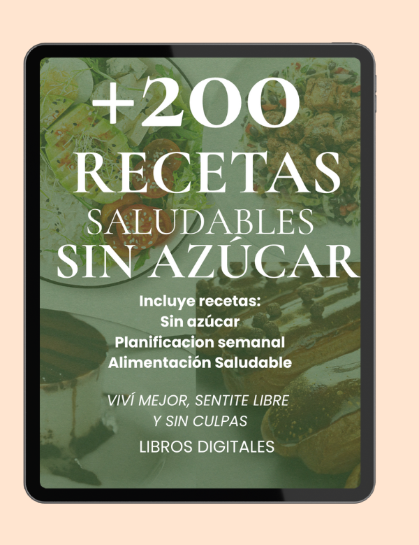 +200  RECETAS Saludables Sin Azúcar - Planificación Semanal - Alimentación Saludable + 4 REGALOS !